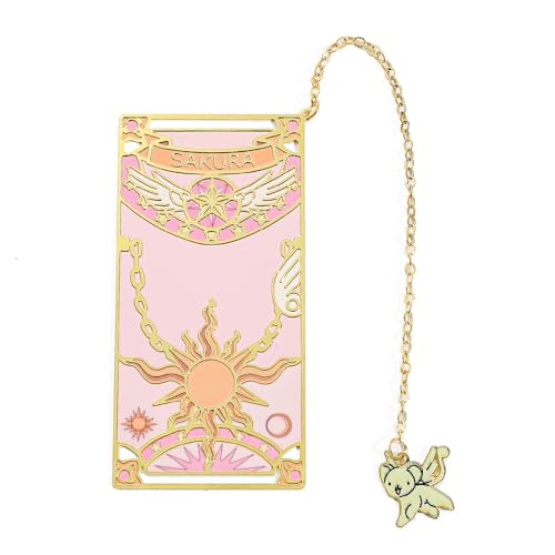 WDLYAN Anime Card Captor Sakura Lesezeichen, Cartoon Dienstmädchen, Manga, Lesen, Geschenk, Geburtstag (Stil 5, Edelstahl, 1 Stück)