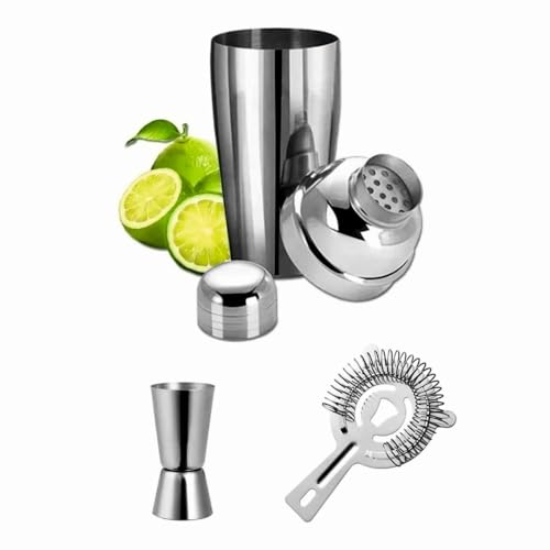 Genérico Kit Coqueteleira em Inox com Coador e Dosador 350 ml