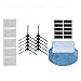 Produktbild 5 x Filternetze + 5 x Seitenbürsten + 10 x Wischpads + 10 x Klettverschlüsse für Proscenic Jazz/Eisbär-Staubsauger, Reinigung Ersatzteil-Kit, Staubsauger Zubehör