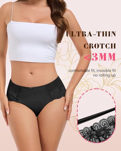 Image of Period Underwear for Women, Leakproof Period Panties, Lace Menstrual Underwear Breathable & Soft