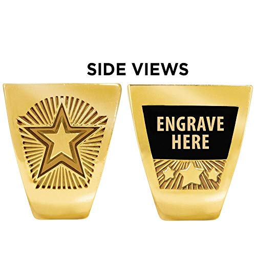 Crown Awards Golf Premiere Engravable Ring, Gold Golf Ring with Custom Engraving, Choose Your Size Prime3