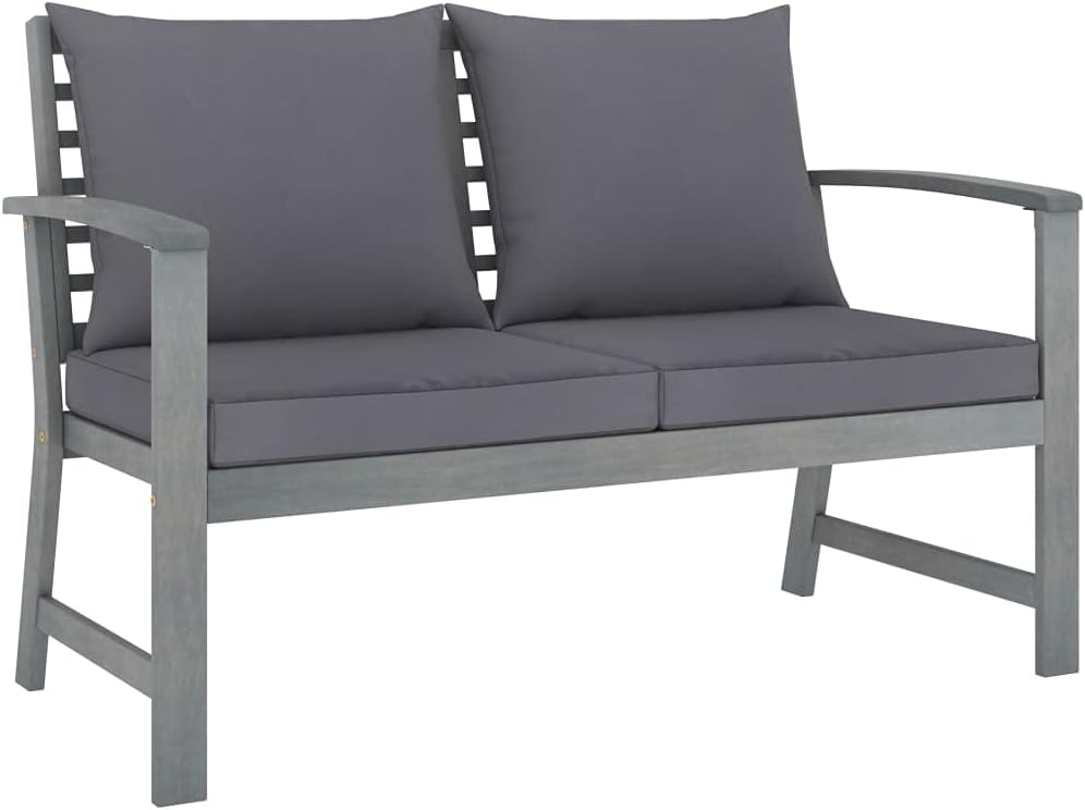 【Fast Shipments】 Garden Lounge Set Outdoor Furniture for Backyard Porch Poolside Balcony Lawn 4 Piece Garden Lounge Set with Cushions Solid Acacia Wood