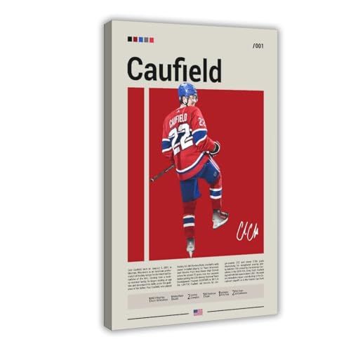 Poster Cole Caufield en toile durable pour remplacer les affiches papier