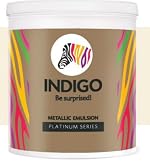 Indigo Metallic Emulsion Platinum Series – Sparkling Metallic Texture Wall Paint | Water-Based | Anti-Fungal & Algae Resistant | Interior & Exterior Use 1 L Orange Crush