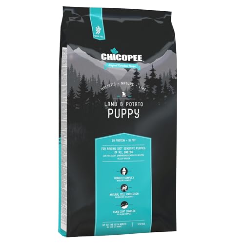 Chicopee Holistic Nature Line Puppy sucha karma dla psów | jagnięcina i ziemniaki | bez zbóż | monoproteina | inspirowana naturą Kanady | 12 kg