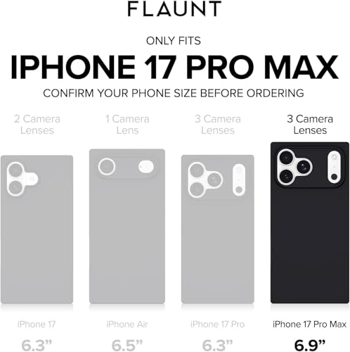 Image of FLAUNT Official Square iPhone 17 Pro Max Case - Brown Abalone | Phone Cover for iPhone 17 Pro Max - Compatible w /MagSafe and Wireless Charging - Drop-Tested Shockproof Designer Hard Cover