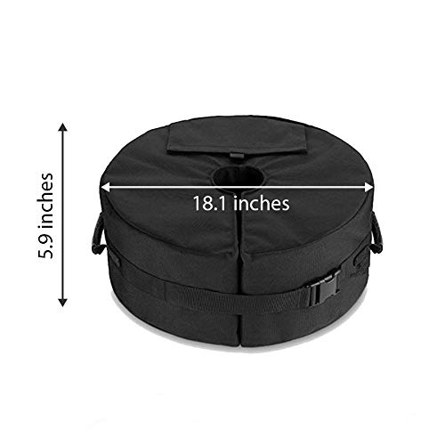 DricRoda Patio Umbrella Base Weight, 18\" Round Heavy Duty Sunshade Parasol Stand Accessories and Sand Bags for Outdoor Garden Beach Yard Patio Umbrella Holder