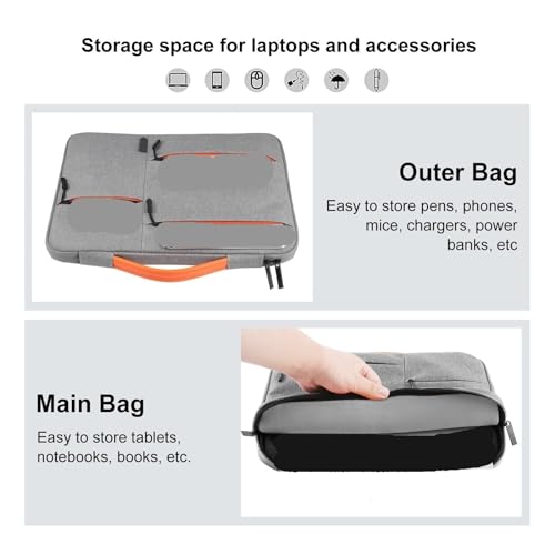 Ordinateur portable pochette PC antichoc et mallette sac à main fermeture éclair - 2