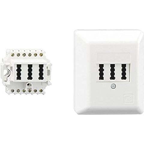 Rutenbeck TAE 2x6/6 NFF AP Anschlussdose reinweiß Cover