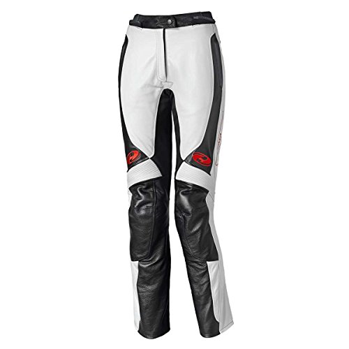 Held Sarana Pantalones de cuero de motocicleta de las mujeres (White/Black,88)