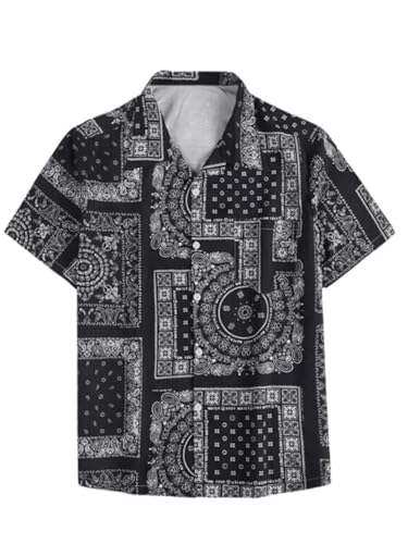 Image of LERIYA FASHION Men's Rayon Shirt - Summer Button Down Shirts | Half Sleeve Printed |Formal |Casual Stylish (Available in Plus Size)