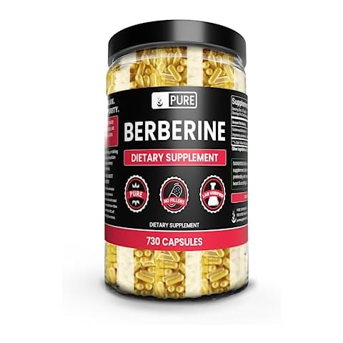 PURE ORIGINAL INGREDIENTS Berberine (730 Capsules) No Magnesium Or Rice Fillers, Always Pure, Lab Verified Cover