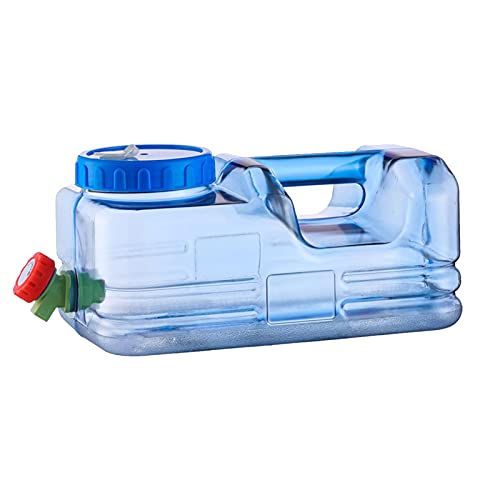Depósito de agua de 10 l, depósito de agua con grifo, recipiente de almacenamiento de agua multifuncional, recipiente de almacenamiento de agua de emergencia seguro para alimentos, al aire libre,
