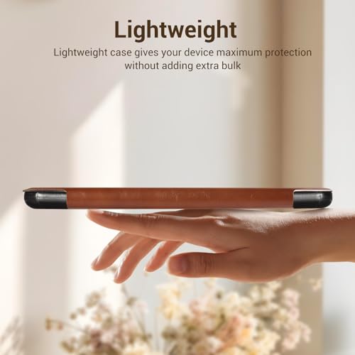 Image of CoBak Case for Kindle Paperwhite 12th Gen 2024 (7 inch) & Colorsoft Signature Edition - All New PU Leather Cover with Auto Sleep Wake Feature for Paperwhite Signature 2024 Released, Brown