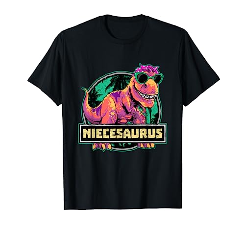 Niece Shirt Niecesaurus Matching Dinosaur Birthday Party T-Shirt