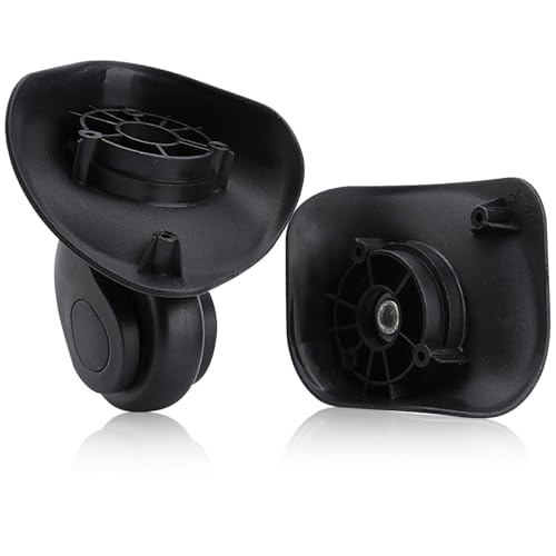 2 Piezas Ruedas Para Maletas, Giratorias Ruedas De Repuesto Silenciosas Para Equipaje PVC Ruedas De La Maleta Con Tornillos Ruedas De Repuesto Para Maletas Rígidas Softshell Negras