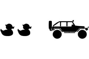 Single Duck Duck with Off-Road Vehicle Jeep Decal