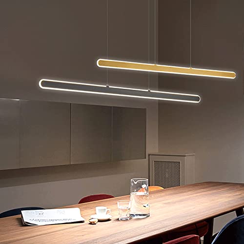 Suspension linéaire LED pour îlot de cuisine et repas convivial