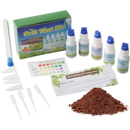 Veesper Soil Test Kit 1 Set Garden Soil Tester for Nitrogen Phosphorus Potassium Nutrient Levels Easy Home Test Kit for Lawn Agriculture Gardening Plants