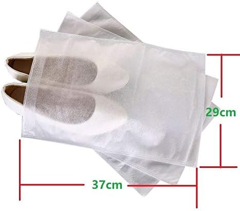 Miniatura 7 de 10 Uds blanco portátil zapatos bolsa de viaje bolsa de almacenamiento cordón bolsas de polvo tela no tejida, Blanco