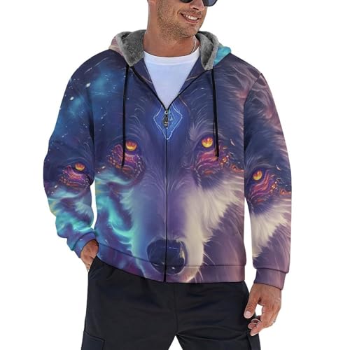 Sweat à capuche zippé homme idéal pour le travail en polaire S-5XL
