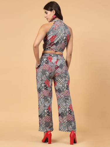 Image of Rigo Rayon Printed Top and Shorts Co-ord Set for Women | Sleeveless Co-ords Set for Women | Stylish Dresses for Women | Night Wear, Beach Wear, Vacation Wear Outfit