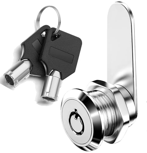 ZiYuya 25mm Cerradura tubular de leva con llave igual, cerradura de buzón de cartas, cerradura de armario, cerradura de cajón, cerradura de buzón de correo, cerradura de tocador para puerta y muebles