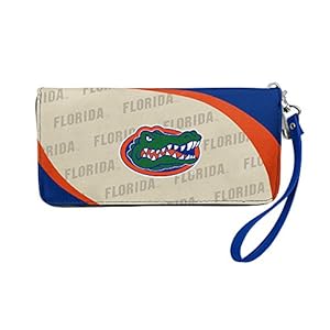Littlearth womens NCAA Florida Gators Curve Zip Organizer Wallet, Team Color, 8″ x 4″ x 1″