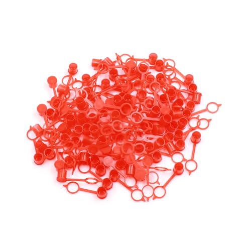 REPAIROCK M8 Red Plastic Nipple Grease Fitting Dust Cap Cover for Motorcycle Car 100pcs Auto Replacement Parts