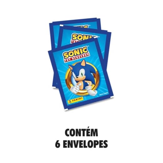 Kit com 6 Envelopes de Figurinhas Sonic The Hedgehog Modern (Contém 30 figurinhas)