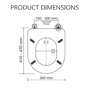 Adshank Toilet Seat Cover | White shade/color/effect | Non Soft Close Hinges | Model : AI 2004D 00 PTPn | Adaptable/Suitable for D shaped Commode / Sanitaryware / Toilet | With complete factory fitted Hinges & Seat Fixing Hardware kit included.