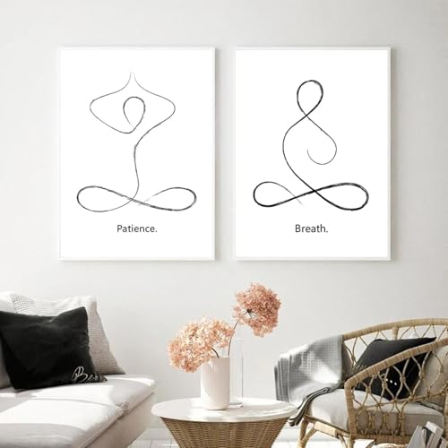 Póster de meditación dsdsgog para eliminar el estrés visual con arte zen minimalista 2