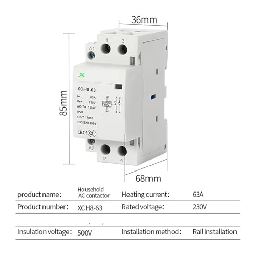 Contacteur modulaire bipolaire 40A de type interrupteur de commande