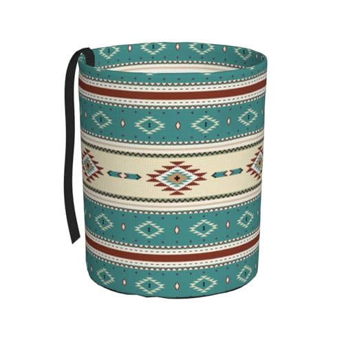 Image of Native Indian Western Tribal Car Trash Can Collapsible Garbage Can,Hanging Trash Bag Water Proof with Suitable for Storage for Car Interiors,Home
