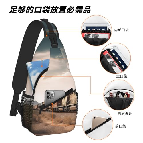 Sling Bag para Hombre y Mujer, mochila cruzada urbana miniatura 6