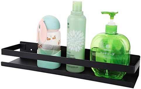 SUMNACON Bathroom Corner Storage Shelf Stainless Steel Bathroom Accessory Caddy Shelves Wall Mounted Bathroom Shower Organiser Storage Rack for Kitchen, Bathroom, Living Room, hotel(40cm,Black)