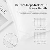 HOMBYS Lightweight Wool Comforter King Size - 100% Australian Wool Filling 120gsm, Breathable & Thin Duvet Insert for Hot Sleepers, 60s Cotton Shell, All Season Comfort, White - Image 6