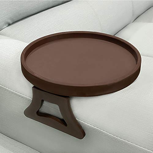 Sofa Armrest Clip Table – No-Slip Couch Tray for Drinks, Snacks, Remote, Gamepads, Adjustable Armchair Table for Living Room, Bedroom, Dorm – Fits Most Armrests