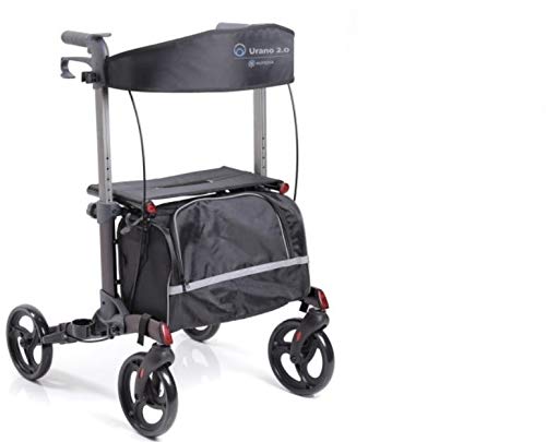 Składany rollator z lakierowanego aluminium – 4 kółka – łatwy do demontażu