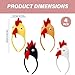 Licsaliwe Chicken Headband Costume, 4PCS 3D Elastic Headband for Kids Birthday Party Cosplay Favors/4.7x9.5 Inch