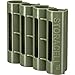 Storacell by Powerpax Slimline AA Battery Storage Caddy, Military Green - Holds 4 Batteries (Not Included)