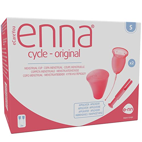 enna cycle original - 2 Copas Menstruales, Caja Esterilizadora y Aplicador, TALLA S - imagen 2