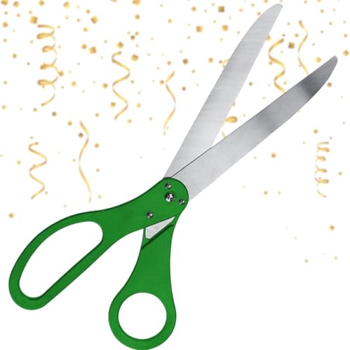 Giant Scissors for Ribbon Cutting - Green 25 Inch Grand Opening Scissors for Ribbon Cutting Ceremony Business Openings Special Events and Inaugurations