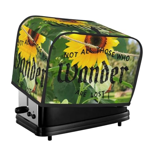 Copertura per tostapane a 2 fette, con tasche per piccoli elettrodomestici da cucina, protezione per impronte digitali, lavabile in lavatrice