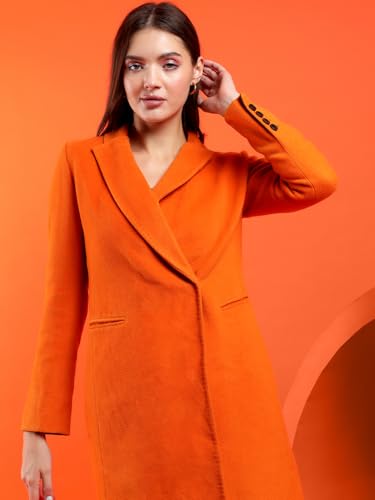 Image of KOTTY Womens Cotton Blend Standard Length Elegant Style Coat - Classic Style with Modern Detailing