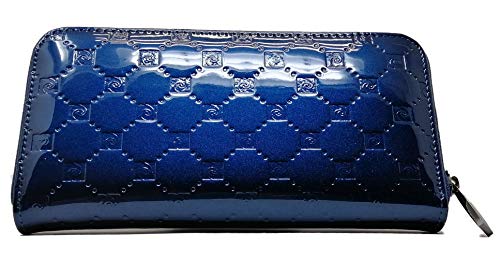 PIERRE CARDIN Damen Geldbörse Groß, Jenuos Geldbeutel Gross Lang Portmonee Portemonnaie Elegant Handtasche Geldbörsen Leder Geldtasche Viele Karten mit Reißverschluss-Tasche für Frauen (BLAU) - Image 4