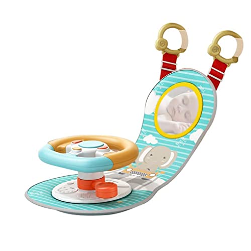 Ailan Jouets de siège de voiture pour bébé, accessoire de jeu pour bébé, volant interactif de simulation réglable authentique