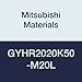 Mitsubishi Materials GYHR2020K50-M20L GY Modular Type External Recessing Holder with Left Hand M20 Modular Blade, Right Hand, 50? Angle, 0.5 mm Grooving Depth, 20 mm H, 20 mm W, 125 mm L