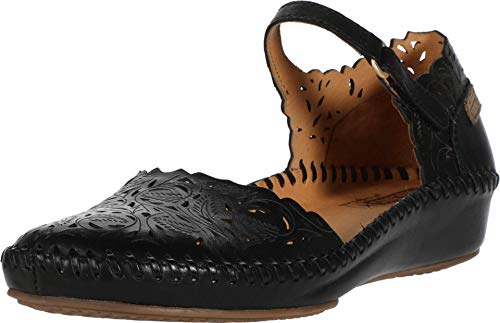 Image of PIKOLINOS P. Vallarta Women's Semi-Open Shoes | Leather | Hook-and-Loop Closure | Mid Heel | Size UK 2-8