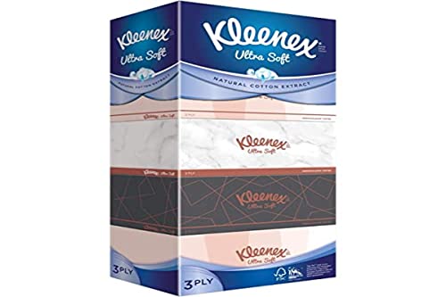 Kleenex 3 PLY Ultra Soft Facial Tissue, 100 count (Pack of 5)